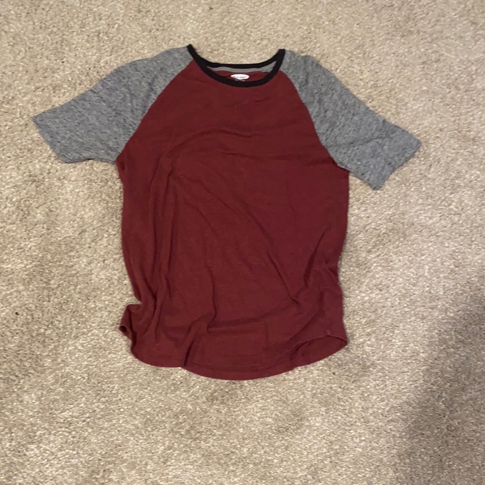 Red and gray T-shirt